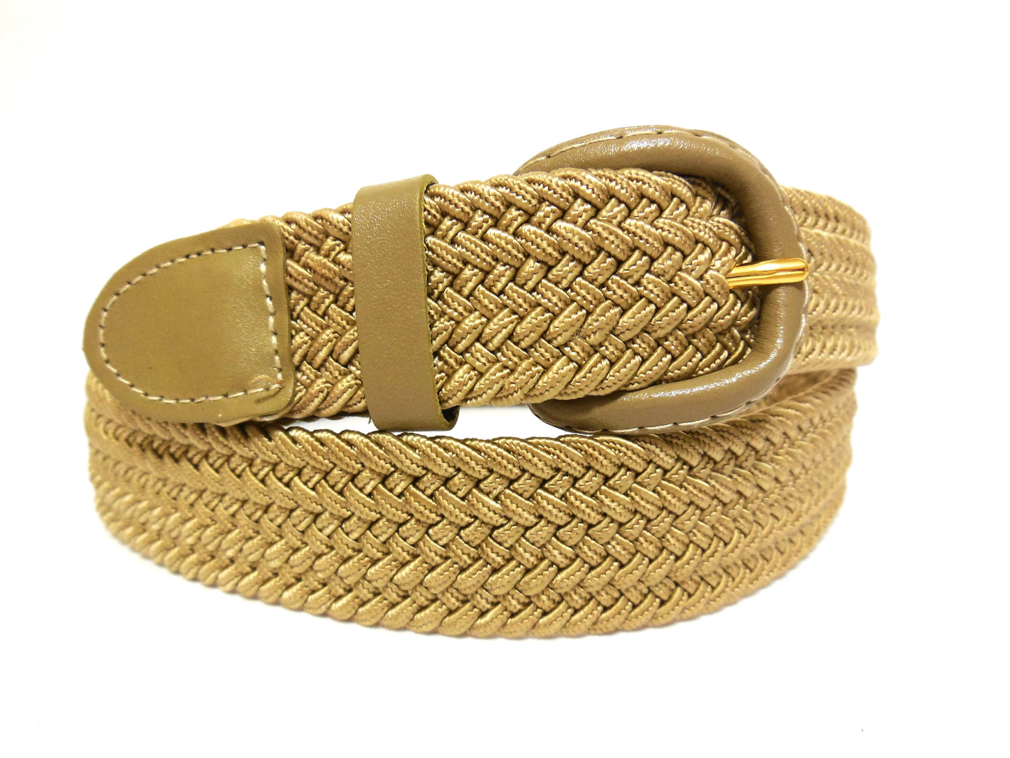 beige stretch belt